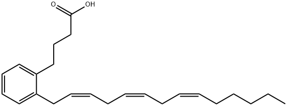 4-[2-[(2Z,5Z,8Z)-tetradeca-2,5,8-trienyl]phenyl]butanoic acid 结构式