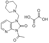 1-Morpholinomethyl-3-acetyl-2-oxoimidazo(4,5-b)pyridine oxalate 结构式