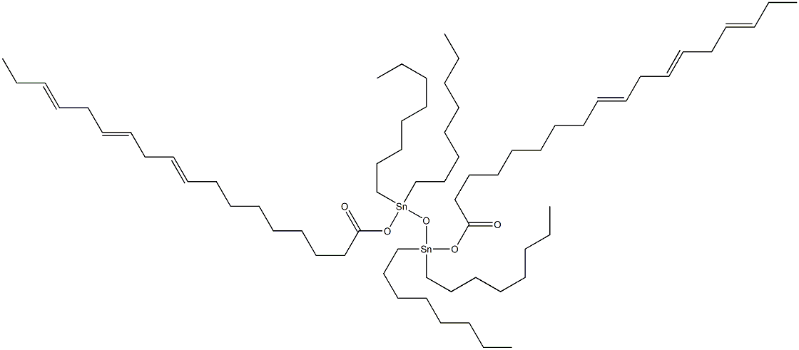 (9Z,12Z,15Z)-1,3-bis(octadeca-9,12,15-trienoyloxy)-1,1,3,3-tetraoctyldistannoxane 结构式