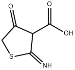 3-Thiophenecarboxylic  acid,  tetrahydro-2-imino-4-oxo- 结构式