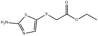 2-(2-氨基噻唑-5-硫基)乙酸乙酯 结构式