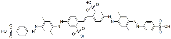 4,4'-bis[[2,5-dimethyl-4-[(4-sulphophenyl)azo]phenyl]azo]stilbene-2,2'-disulphonic acid 结构式