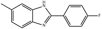 2-(4-FLUOROPHENYL)-5-METHYL-1H-BENZO[D]IMIDAZOLE 结构式