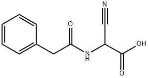 Acetic  acid,  cyano[(phenylacetyl)amino]-  (9CI) 结构式