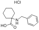 1-BENZYLAMINO-CYCLOHEXANECARBOXYLIC ACID HYDROCHLORIDE 结构式