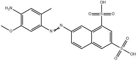 7-[(4-amino-5-methoxy-2-methylphenyl)azo]naphthalene-1,3-disulphonic acid  结构式