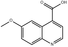 6-甲氧基-4-羧酸喹啉 结构式