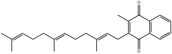 2-Methyl-3-[(2E,6E)-3,7,11-trimethyl-2,6,10-dodecatrienyl]-1,4-naphthalenedione 结构式