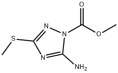 1H-1,2,4-Triazole-1-carboxylicacid,5-amino-3-(methylthio)-,methylester(9CI) 结构式