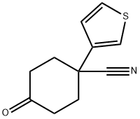 4-OXO-1-(3-THIENYL)-CYCLOHEXANECARBONITRILE 结构式