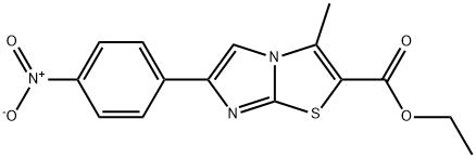 3-METHYL-6-(4-NITROPHENYL)IMIDAZO[2,1-B]THIAZOLE-2-CARBOXYLIC ACID ETHYL ESTER 结构式