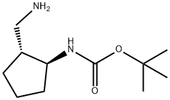 2-(BOC-AMINO)-CYCLOPENTANEMETHANAMINE 结构式