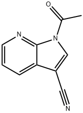 1-乙酰基-7-氮杂吲哚-3-甲腈 结构式
