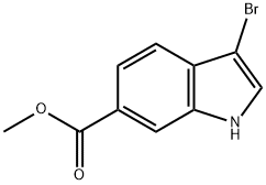 3-溴吲哚-6-甲酸甲酯 结构式