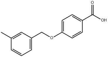 4-(3-甲苄基)氧基苯甲酸 结构式