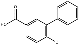 4-氯-3-苯基苯甲酸 结构式