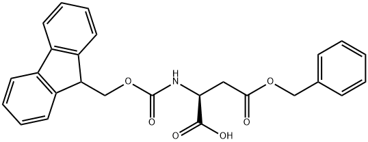 芴甲氧羰基-L-天冬氨酸 4-苄酯 结构式