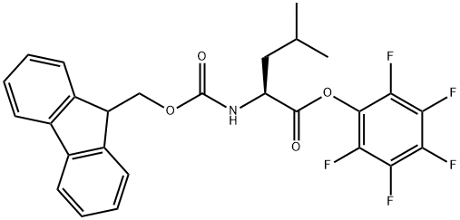 N-芴甲氧羰基-L-亮氨酸五氟苯酯 结构式