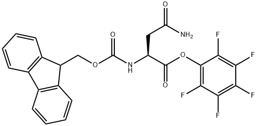 N-芴甲氧羰基-L-天冬氨酰胺五氟苯酯 结构式