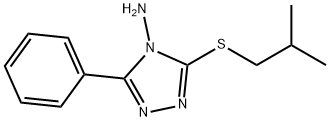 3-(isobutylsulfanyl)-5-phenyl-4H-1,2,4-triazol-4-amine 结构式