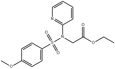 N-((4-甲氧基苯基)磺酰基)-N-(吡啶-2-基)甘氨酸乙酯 结构式