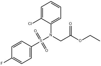 N-(2-氯苯基)-N-((4-氟苯基)磺酰基)甘氨酸乙酯 结构式