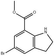 5-溴吲哚啉-7-羧酸甲酯 结构式