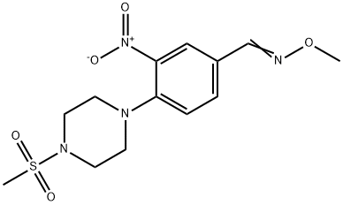 4-[4-(methylsulfonyl)piperazino]-3-nitrobenzenecarbaldehyde O-methyloxime 结构式