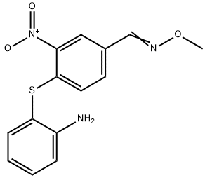 4-[(2-aminophenyl)sulfanyl]-3-nitrobenzenecarbaldehyde O-methyloxime 结构式