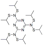 2,4,6-Tris[N,N-bis(isopropylthio)amino]-1,3,5-triazine 结构式