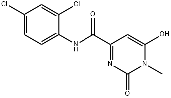 N-(2,4-dichlorophenyl)-6-hydroxy-1-methyl-2-oxo-1,2-dihydro-4-pyrimidinecarboxamide 结构式