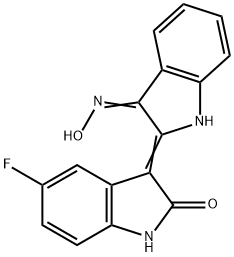 5'-Fluoro-1H,1'H-[2,3']biindolylidene-3,2'dione3-oxime 结构式