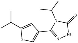 4-异丙基-5-(5-异丙基噻吩-3-基)-4H-1,2,4-三唑-3-硫醇 结构式