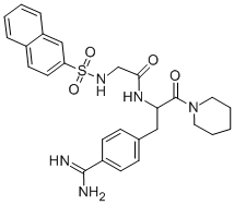 NA-(2-NAPHTHALENESULFONYLGLYCYL)-4-AMIDINO-D,L-PHENYLALANINEPIPERIDIDE 结构式