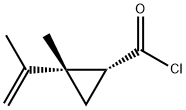 Cyclopropanecarbonyl chloride, 2-methyl-2-(1-methylethenyl)-, cis- (9CI) 结构式