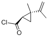 Cyclopropanecarbonyl chloride, 2-methyl-2-(1-methylethenyl)-, trans- (9CI) 结构式