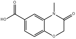3-氧代-4-甲基-1,4-苯并恶嗪-6-羧酸 结构式