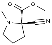 Proline, 2-cyano-1-methyl-, methyl ester (9CI) 结构式