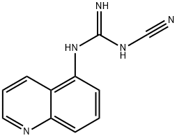 N-氰基-N'-5-喹啉胍 结构式