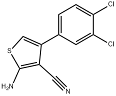 2-氨基-4-(3,4-二氯苯基)-3-氰基噻吩 结构式