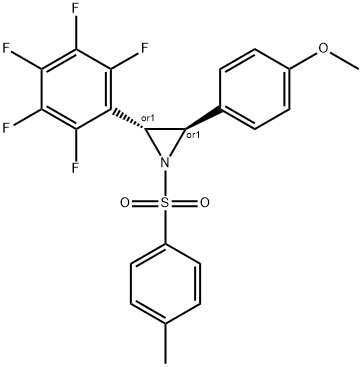 2-(4-METHOXYPHENYL)-3-(PERFLUOROPHENYL)-1-TOSYLAZIRIDINE 结构式