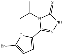 5-(5-溴-2-呋喃)-4-异丙基-4H-1,2,4-三唑-3-硫醇 结构式