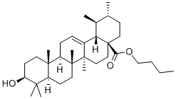 3-HYDROXY-(3BETA)-URS-12-EN-28-OIC ACID BUTYL ESTER 结构式