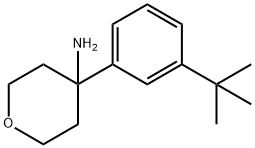 4-(3-(叔丁基)苯基)四氢-2H-吡喃-4-胺 结构式