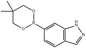 吲唑-6-硼酸频哪醇酯 结构式