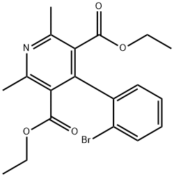 4-(2-BroMophenyl)-2,6-diMethyl-3,5-pyridinedicarboxylic Acid Diethyl Ester 结构式