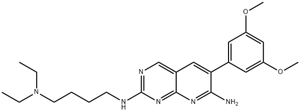 N2-[4-(DiethylaMino)butyl]-6-(3,5-diMethoxyphenyl)-pyrido[2,3-d]pyriMidine-2,7-diaMine 结构式