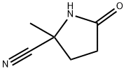 2-甲基-5-氧代吡咯烷-2-甲腈 结构式