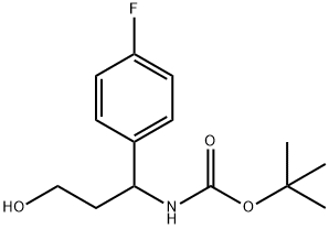 3-(BOC-氨基)-3-(4-氟苯基)-1-丙醇 结构式