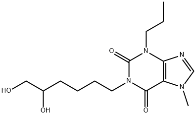 1-(5,6-dihydroxyhexyl)-7-methyl-3-propyl-purine-2,6-dione 结构式